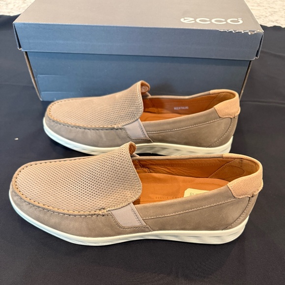 Men's Ecco S Lite Warm Grey/Cognac - Brand New with box - Picture 2 of 4